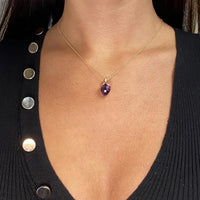Luca Carati 18K Rose Gold Amethyst & Diamond Pendant Necklace G943C-B619