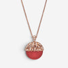 Luca Carati 18K Rose Gold Red Agate & Diamond Pendant Necklace G982C-C48A