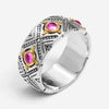Konstantino Dome Sterling Silver & 18k Yellow Gold Corundum Band Ring Sz. 7 DKJ974-538-S7 - THE SOLIST
