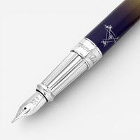S.T. Dupont Line D Montecristo la Nuit Blue Fountain Pen (M) 410135L - THE SOLIST