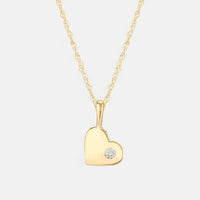 Ina Mar 14K Yellow Gold Diamond Heart Pendant Necklace 05/041-D