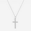 14K White Gold Cross Pendant Necklace 05/602W - THE SOLIST