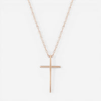 Ina Mar 14K Rose Gold Cross Pendant Necklace 05/605R