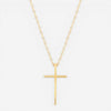 14K Yellow Gold Swedged Cross Pendant Necklace 05/605 - THE SOLIST