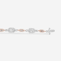 Gregg Ruth 18K White and Rose Gold, Diamond 4.02ct. tw. Diamond and Fancy Pink Diamond Tennis Bracelet 050113 - GCR/000849 - THE SOLIST