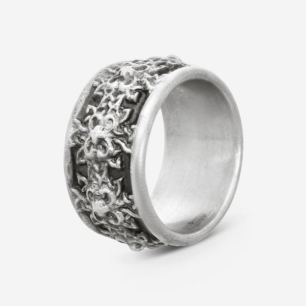 Armenta Romero Sterling Silver Wide Band Ring Sz. 10.5 05052
