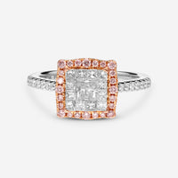 Gregg Ruth 18K White and Rose Gold, Diamond and Fancy Pink Diamond Engagement Ring 050563 - GCR/000931 - THE SOLIST