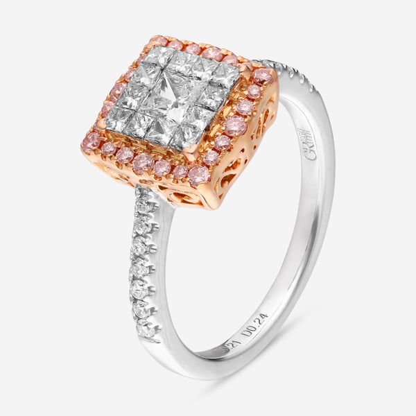 Gregg Ruth 18K White and Rose Gold, Diamond and Fancy Pink Diamond Engagement Ring 050563 - GCR/000931 - THE SOLIST