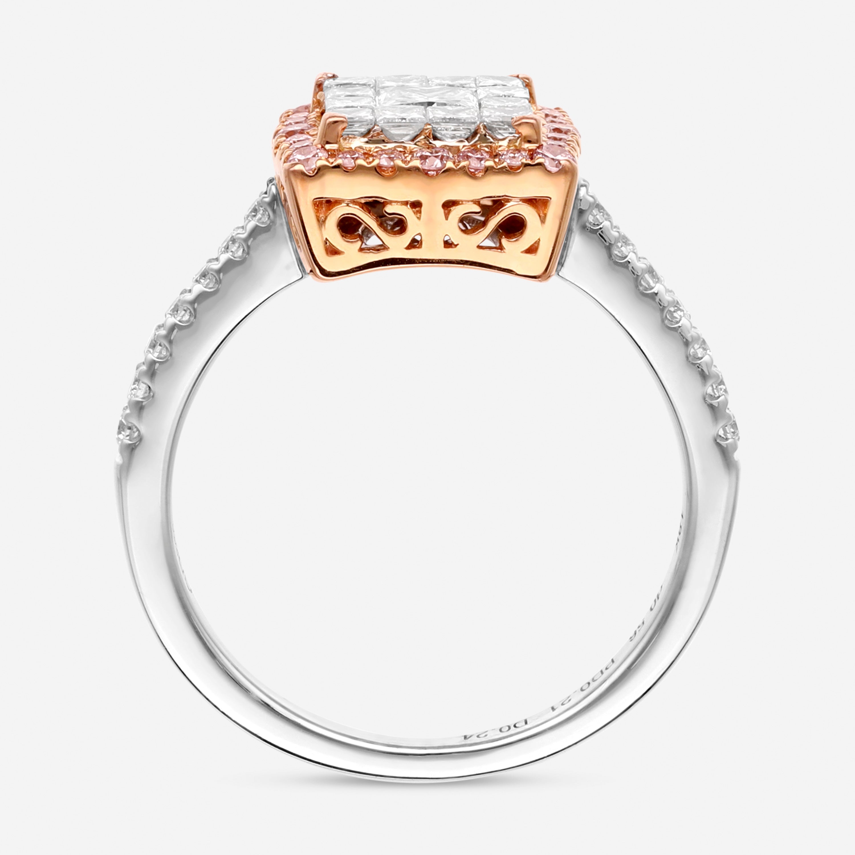 Gregg Ruth 18K White and Rose Gold, Diamond and Fancy Pink Diamond Engagement Ring 050563 - GCR/000931 - THE SOLIST