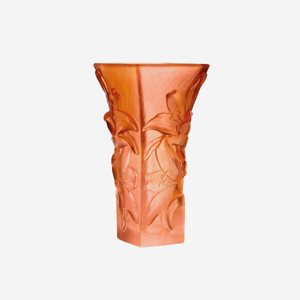 Daum Lys Mandarine Crystal Vase 05125
