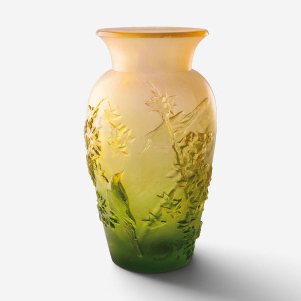 Daum Shogo Kariyazaki Limited Edition Summer Green Crystal Vase 05294-2