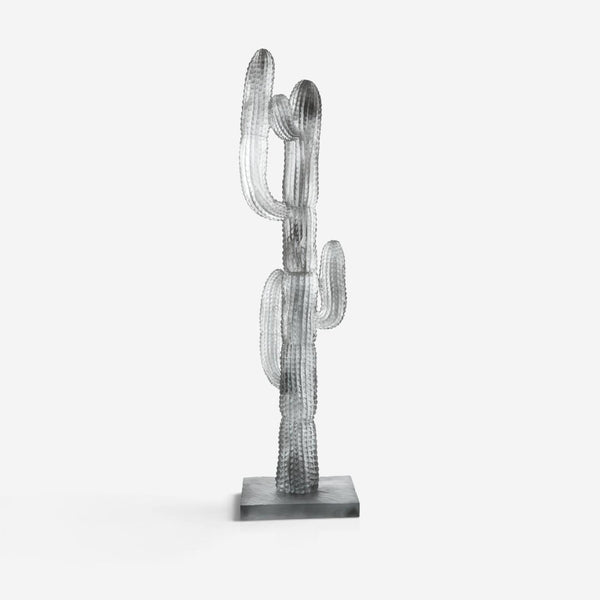 Daum Jardin de Cactus XL Limited Edition Gray Crystal Cactus Sculpture 05663-1