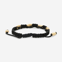 Armenta Romero 18K Yellow Gold & Black Woven Cord Bracelet 06013