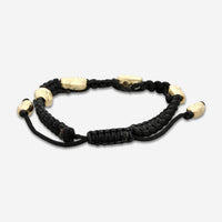 Armenta Romero 18K Yellow Gold & Black Woven Cord Bracelet 06013