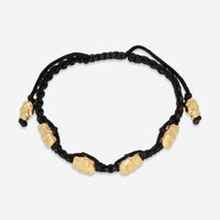 Armenta Romero 18K Yellow Gold & Black Woven Cord Bracelet 06013