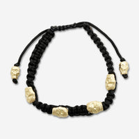 Armenta Romero 18K Yellow Gold & Black Woven Cord Bracelet 06013