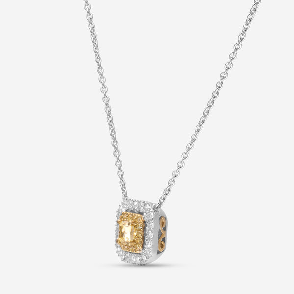 Gregg Ruth 18K White and Yellow Gold, Diamond and Fancy Yellow Diamond Pendant Necklace 067117 - GCR/000813 - THE SOLIST