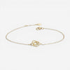 Ina Mar 14K Yellow Gold Love Knot Chain Bracelet 07/141