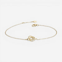 Ina Mar 14K Yellow Gold Love Knot Chain Bracelet 07/141