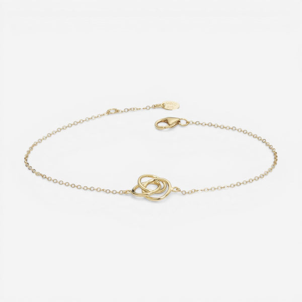 14K Yellow Gold Love Knot Chain Bracelet 07/141