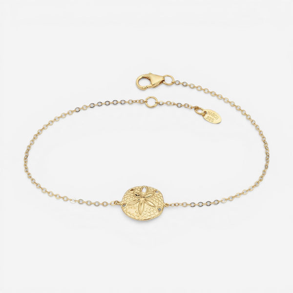 Ina Mar 14K Yellow Gold Sandollar Chain Bracelet 07/245