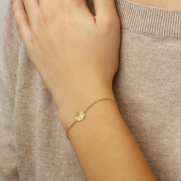 Ina Mar 14K Yellow Gold Sandollar Chain Bracelet 07/245