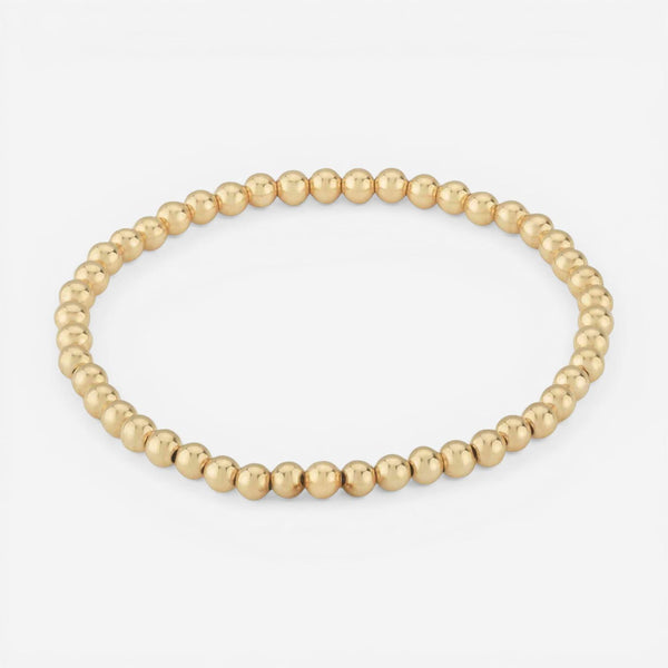 14K Yellow Gold Beaded Bracelet 07/900