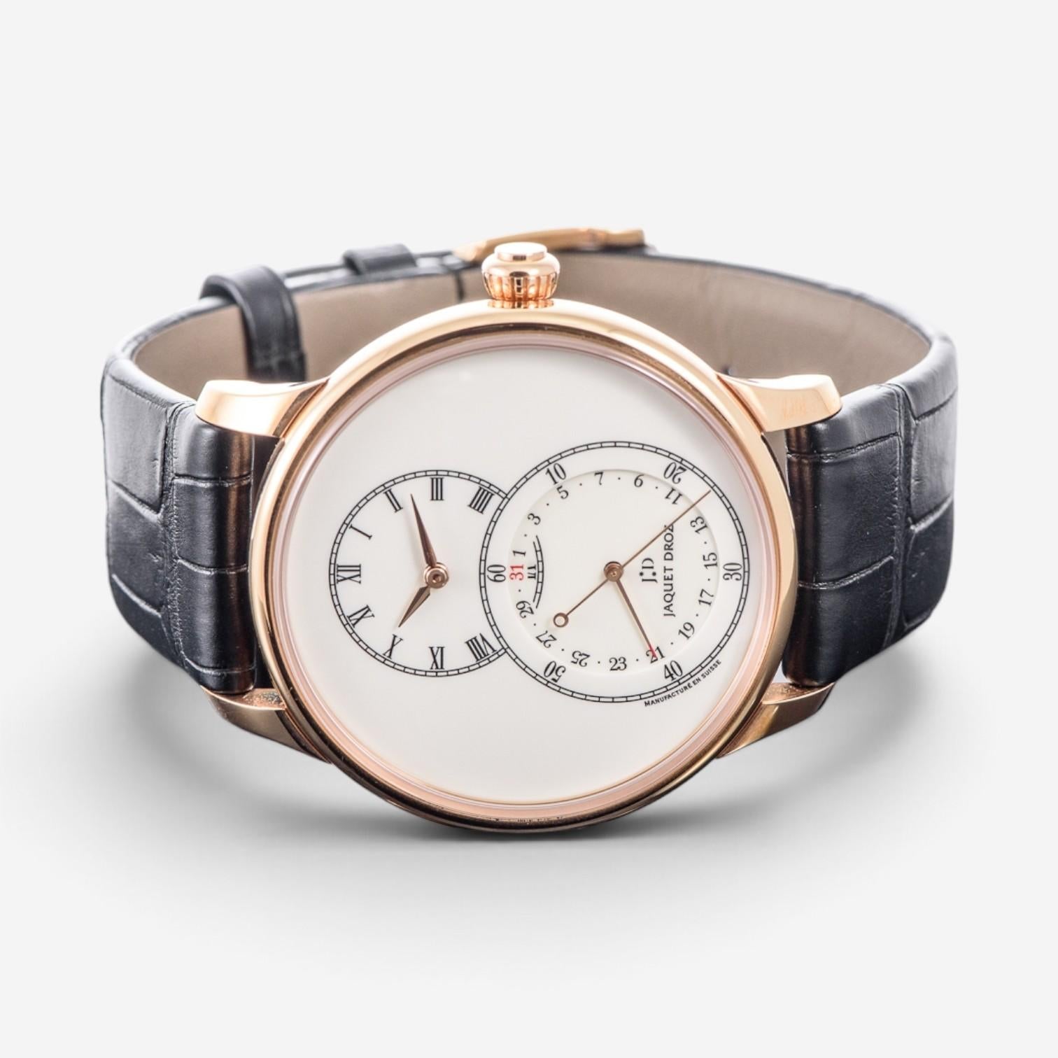 Jaquet Droz Grande Seconde Quantieme 18K Rose Gold Automatic Men's Watch J007013