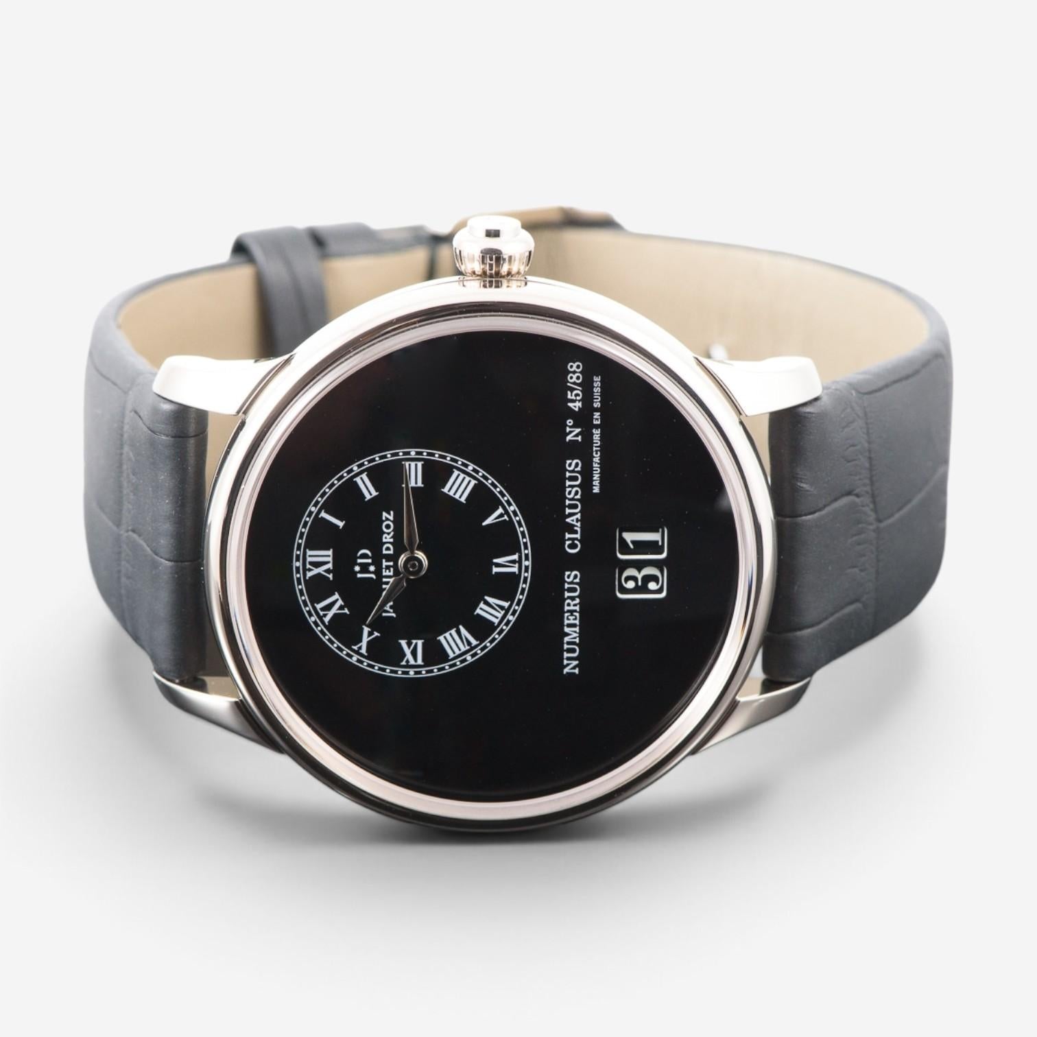 Jaquet Droz Petite Heure Minute 18K White Gold Automatic Men's Watch J016934216