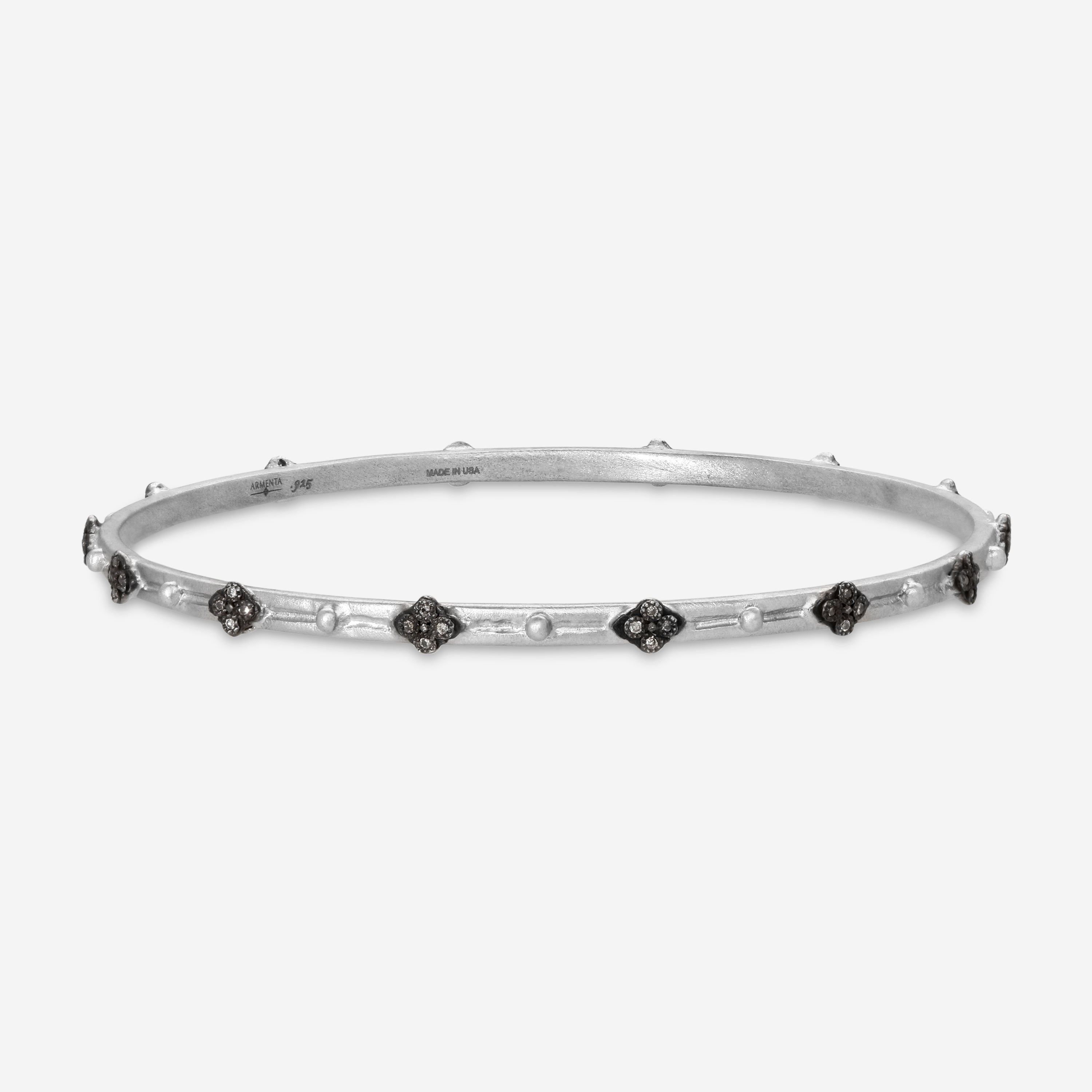 Armenta New World Sterling Silver Diamond Bangle Bracelet 08721