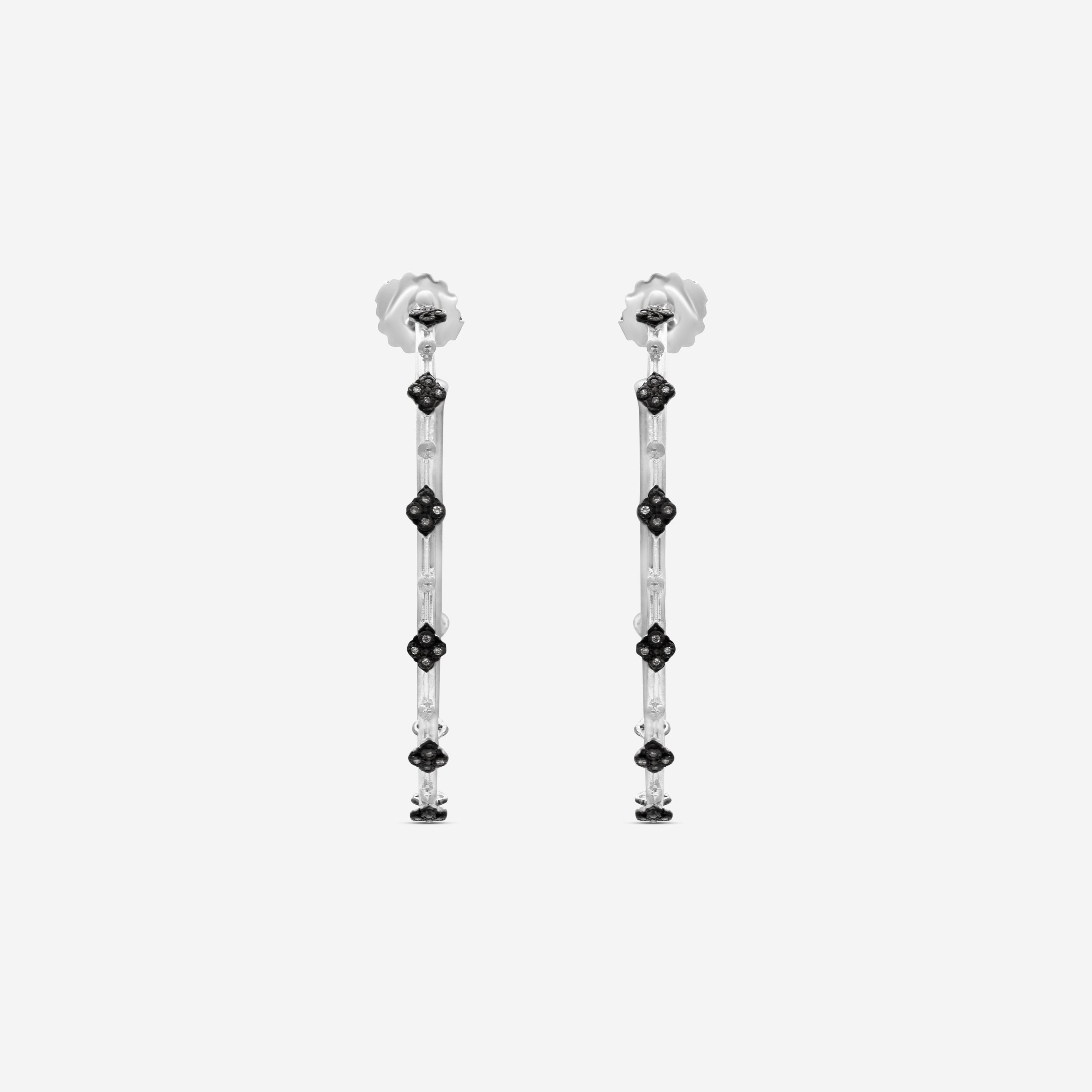 Armenta New World Sterling Silver Diamond Hoop Earrings 08725