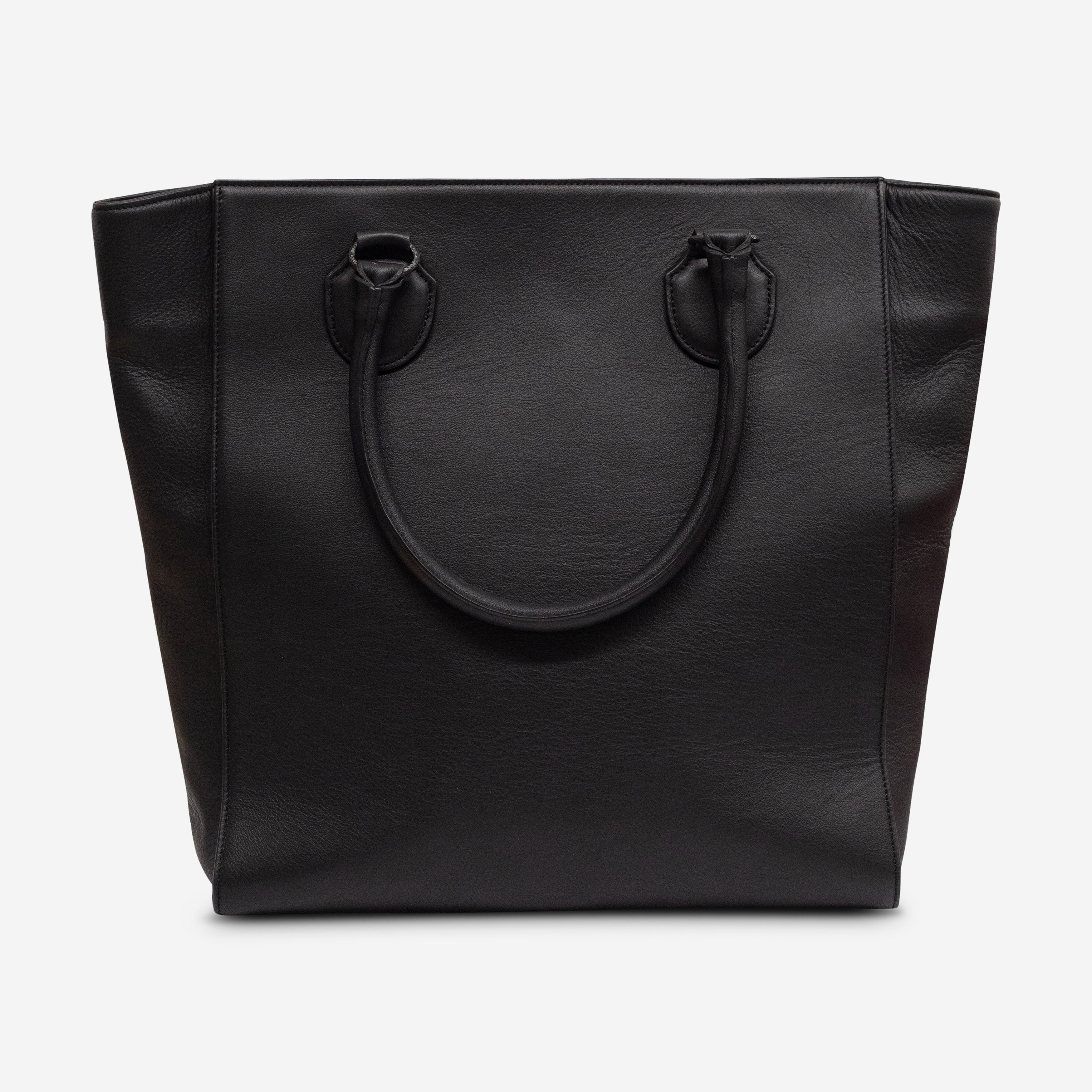 Armenta Black Leather Tote Bag 09024