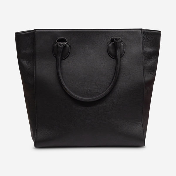 Armenta Black Leather Tote Bag 09024
