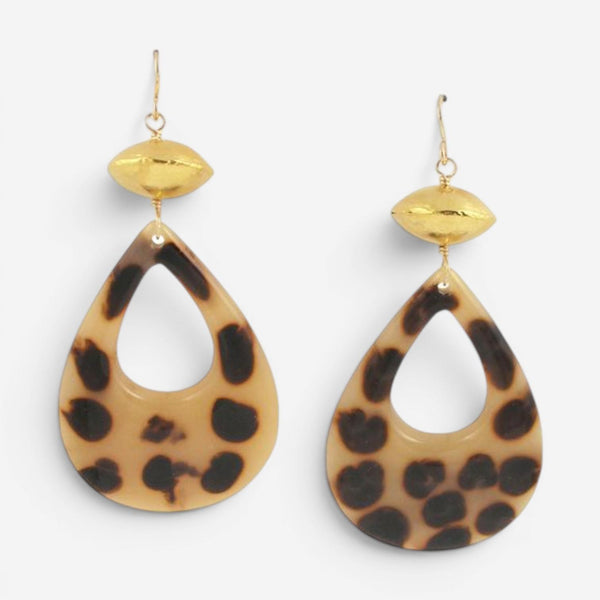 Devon Leigh 18K Yellow Gold Plated Brass, 14K Gold Filled & Resin Earrings E4196