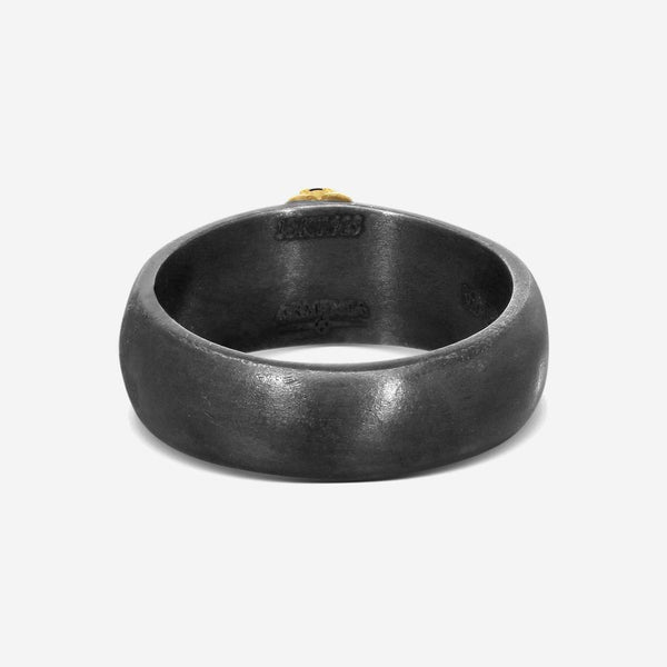 Armenta 18K Yellow Gold & Blackened Sterling Silver Multistone Ring Sz. 11 18511