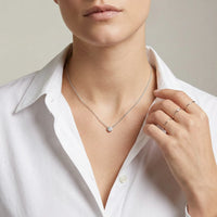 Ina Mar 18K White Gold Diamond 0.30ct.twd Necklace 16" ANK-19302