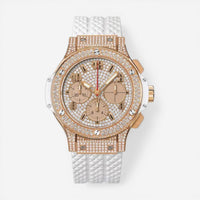 Hublot Big Bang Chronograph 18K Rose Gold Diamond Automatic Unisex Watch 341.PE.