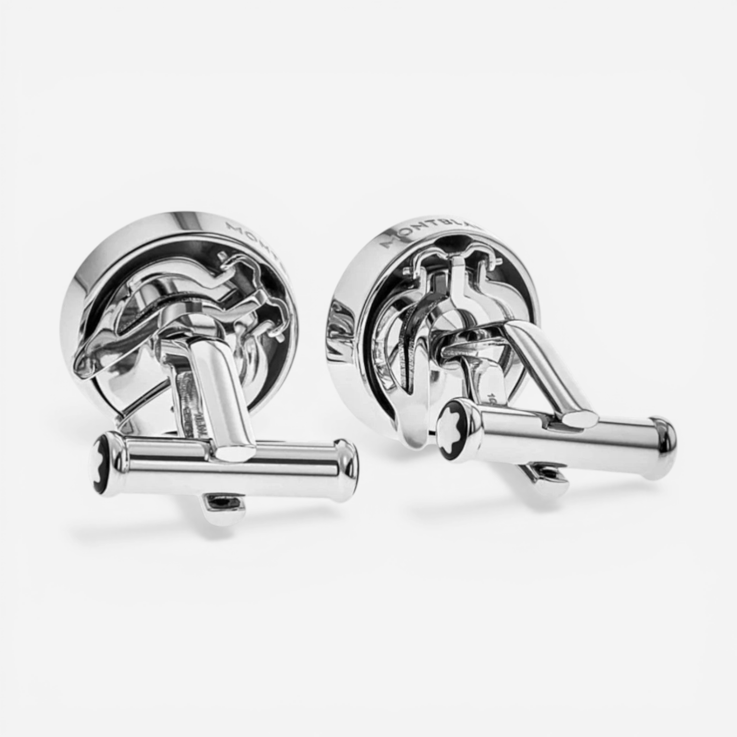 Montblanc 114784 Round Black Onyx Cufflinks MSRP $490 - THE SOLIST