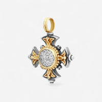 Konstantino 18K Yellow Gold & Sterling Silver Diamond Cross Pendant STKJ262-109