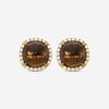 Marco Bicego 18K Yellow Gold Diamond & London Smoky Quartz Stud Earrings OB1147-B2-QF01-Y