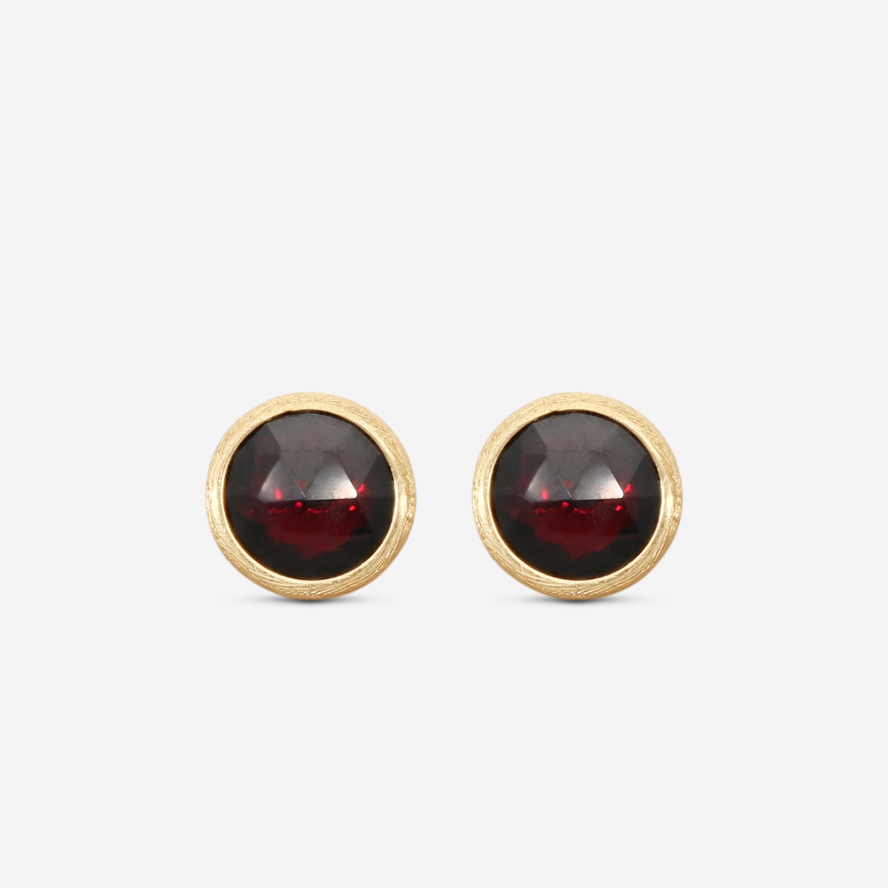 Marco Bicego Jaipur 18K Yellow Gold Garnet Stud Earrings OB957-RG01-Y