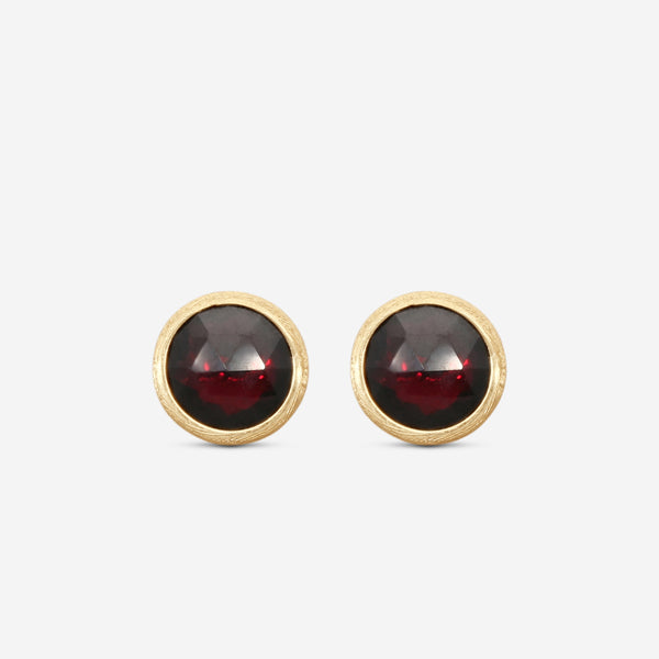 Marco Bicego Jaipur 18K Yellow Gold Garnet Stud Earrings OB957-RG01-Y