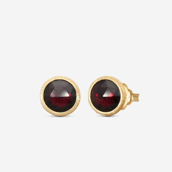 Marco Bicego Jaipur 18K Yellow Gold Garnet Stud Earrings OB957-RG01-Y