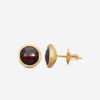 Marco Bicego Jaipur 18K Yellow Gold Garnet Stud Earrings OB957-RG01-Y