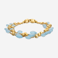 Marco Bicego Paradise 18K Yellow Gold Aquamarine 3-Strand Bracelet BB2009-AQ01-Y