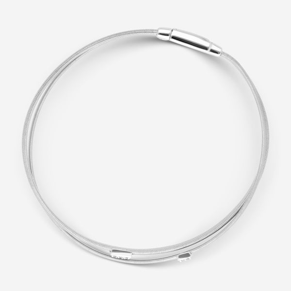Marco Bicego Masai 18K White Gold Diamond 2-Strand Bracelet BG732-B-W
