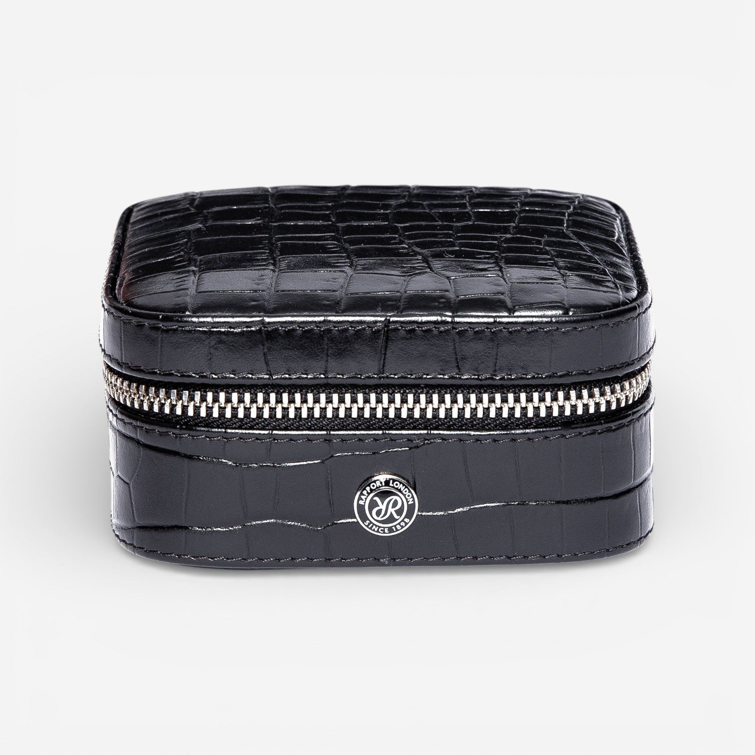 Rapport Director’s Range Black Leather Small Jewelry Box D336