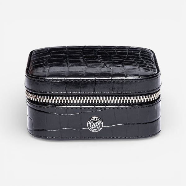 Rapport Director’s Range Black Leather Small Jewelry Box D336