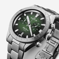 Edox Skydiver Chronograph Stainless Steel Quartz Men's Watch 10116-3-VIDN