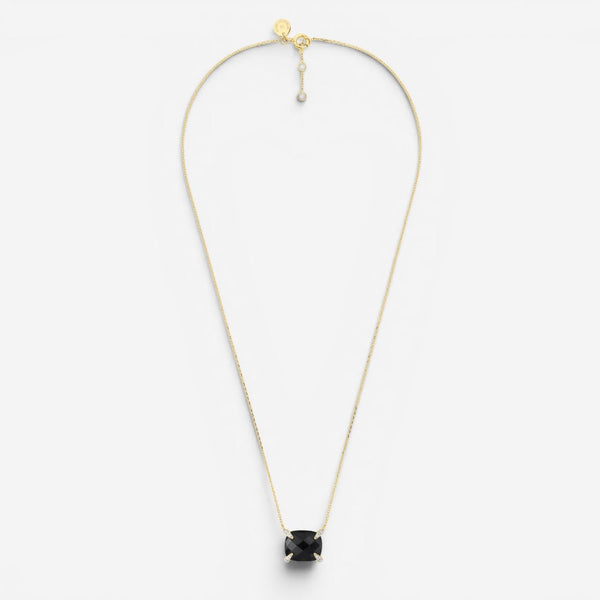 Morganne Bello Friandise 18K Yellow Gold Onyx & Diamond Pendant Necklace 1013YA1